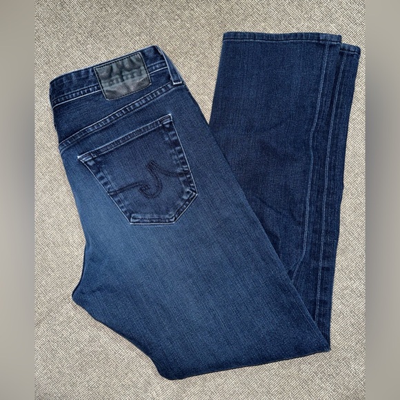 AG Adriano Goldschmied Dark Blue Straight Jeans 32x34 - Picture 3 of 13